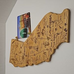 California Bamboo Laser Etched Cutting Board NWT